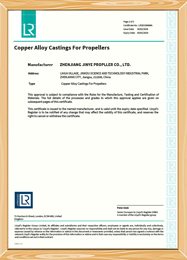 Certificato LR